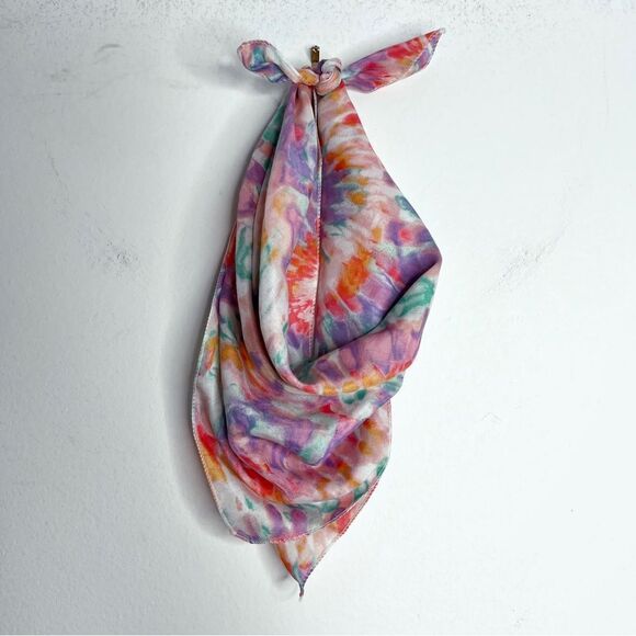 Multicolored Tie Dye Handkerchief - Picture 1 of 6